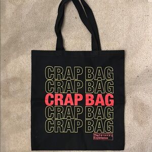 FRIENDS Experience CRAP BAG. Black Tote Bag